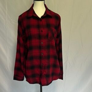 Alpine Design Red and Black Casual Button Down Shirt